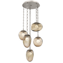 Hammerton CNB0069-05-BS-ZB-CH1-L3 - Cosmos Round 5pc Multi-Pendant with Chain (LED)