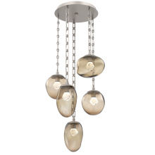 Hammerton CNB0069-05-BS-ZB-CH3-L3 - Cosmos Round 5pc Multi-Pendant with Chain (LED)
