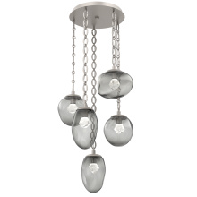 Hammerton CNB0069-05-BS-ZS-CH2-L1 - Cosmos Round 5pc Multi-Pendant with Chain (LED)