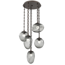 Hammerton CNB0069-05-FB-FS-CH2-L3 - Cosmos Round 5pc Multi-Pendant with Chain (LED)
