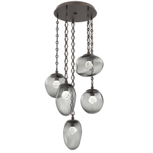 Hammerton CNB0069-05-FB-ZS-CH1-L3 - Cosmos Round 5pc Multi-Pendant with Chain (LED)