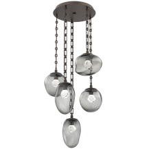 Hammerton CNB0069-05-FB-ZS-CH3-L1 - Cosmos Round 5pc Multi-Pendant with Chain (LED)