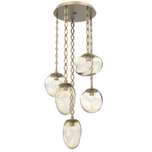 Hammerton CNB0069-05-GB-FA-CH2-L1 - Cosmos Round 5pc Multi-Pendant with Chain (LED)