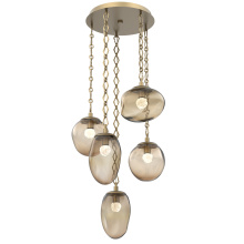 Hammerton CNB0069-05-GB-FB-CH1-L3 - Cosmos Round 5pc Multi-Pendant with Chain (LED)