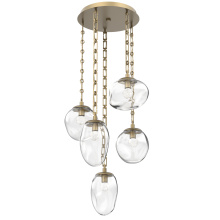 Hammerton CNB0069-05-GB-FC-CH3-L1 - Cosmos Round 5pc Multi-Pendant with Chain (LED)