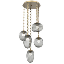 Hammerton CNB0069-05-GB-FS-CH2-L1 - Cosmos Round 5pc Multi-Pendant with Chain (LED)