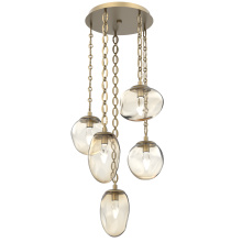 Hammerton CNB0069-05-GB-GA-CH2-L1 - Cosmos Round 5pc Multi-Pendant with Chain (LED)