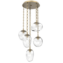 Hammerton CNB0069-05-GB-GC-CH1-L3 - Cosmos Round 5pc Multi-Pendant with Chain (LED)
