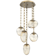Hammerton CNB0069-05-GB-ZA-CH3-L1 - Cosmos Round 5pc Multi-Pendant with Chain (LED)
