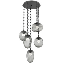 Hammerton CNB0069-05-MB-FS-CH1-L1 - Cosmos Round 5pc Multi-Pendant with Chain (LED)