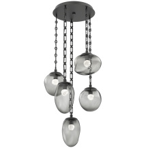 Hammerton CNB0069-05-MB-FS-CH3-L3 - Cosmos Round 5pc Multi-Pendant with Chain (LED)