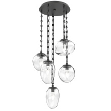 Hammerton CNB0069-05-MB-GC-CH3-L3 - Cosmos Round 5pc Multi-Pendant with Chain (LED)