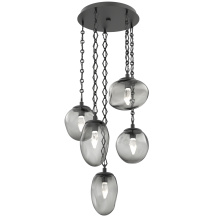 Hammerton CNB0069-05-MB-GS-CH1-L1 - Cosmos Round 5pc Multi-Pendant with Chain (LED)