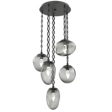 Hammerton CNB0069-05-MB-GS-CH2-L1 - Cosmos Round 5pc Multi-Pendant with Chain (LED)