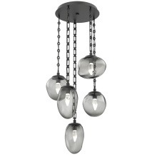 Hammerton CNB0069-05-MB-GS-CH3-L3 - Cosmos Round 5pc Multi-Pendant with Chain (LED)