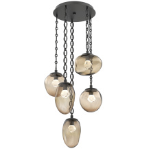 Hammerton CNB0069-05-MB-ZB-CH2-L1 - Cosmos Round 5pc Multi-Pendant with Chain (LED)