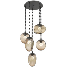 Hammerton CNB0069-05-MB-ZB-CH3-L3 - Cosmos Round 5pc Multi-Pendant with Chain (LED)