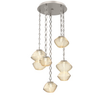 Hammerton CNB0089-05-BS-A-CH1-L3 - Mesa Round 5pc Multi-Pendant with Chain