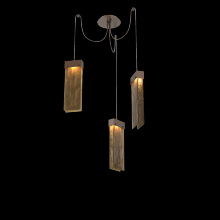 Hammerton SCB0042-03-BB-BG-C01-L3 - Parallel Glass Round 3pc Swag Multi-Pendant