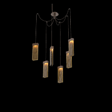 Hammerton SCB0042-06-BB-BG-C01-L3 - Parallel Glass Round 6pc Swag Multi-Pendant