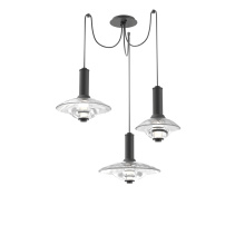Hammerton SCB0098-03-MB-CG-C01-L3 - Cirrus Round 3pc Swag Multi-Pendant Chandelier