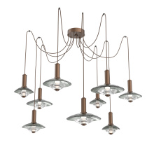 Hammerton SCB0098-09-BB-SG-C01-L3 - Cirrus Round 9pc Swag Multi-Pendant Chandelier