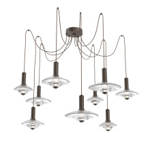 Hammerton SCB0098-09-FB-CG-C01-L3 - Cirrus Round 9pc Swag Multi-Pendant Chandelier