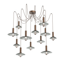 Hammerton SCB0098-12-BB-SG-C01-L3 - Cirrus Round 12pc Swag Multi-Pendant Chandelier