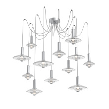 Hammerton SCB0098-12-CS-CG-C01-L3 - Cirrus Round 12pc Swag Multi-Pendant Chandelier