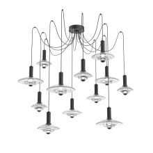 Hammerton SCB0098-12-MB-CG-C01-L3 - Cirrus Round 12pc Swag Multi-Pendant Chandelier