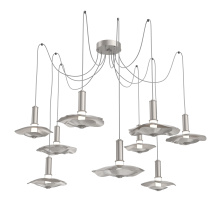 Hammerton SCB0099-09-BS-00-C01-L3-MI - Cumulus Round 9pc Swag Multi-Pendant Chandelier