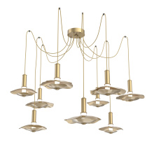Hammerton SCB0099-09-GB-00-C01-L3-MI - Cumulus Round 9pc Swag Multi-Pendant Chandelier