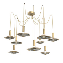 Hammerton SCB0099-09-GB-00-C01-L3-SG - Cumulus Round 9pc Swag Multi-Pendant Chandelier