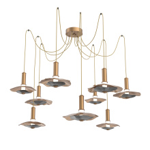 Hammerton SCB0099-09-NB-00-C01-L3-BI - Cumulus Round 9pc Swag Multi-Pendant Chandelier