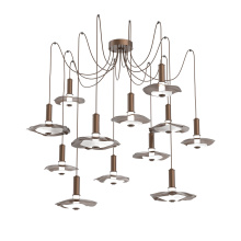 Hammerton SCB0099-12-BB-00-C01-L3-WI - Cumulus Round 12pc Swag Multi-Pendant Chandelier