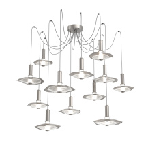 Hammerton SCB0099-12-BS-00-C01-L3-CG - Cumulus Round 12pc Swag Multi-Pendant Chandelier