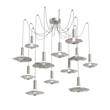 Hammerton SCB0099-12-BS-00-C01-L3-MI - Cumulus Round 12pc Swag Multi-Pendant Chandelier