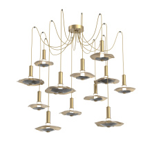 Hammerton SCB0099-12-GB-00-C01-L3-BI - Cumulus Round 12pc Swag Multi-Pendant Chandelier