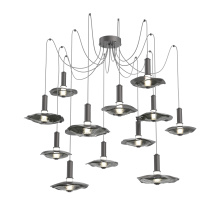 Hammerton SCB0099-12-GP-00-C01-L3-SG - Cumulus Round 12pc Swag Multi-Pendant Chandelier