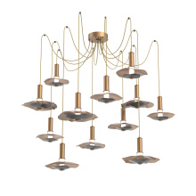 Hammerton SCB0099-12-NB-00-C01-L3-BI - Cumulus Round 12pc Swag Multi-Pendant Chandelier