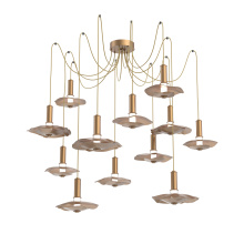 Hammerton SCB0099-12-NB-00-C01-L3-MI - Cumulus Round 12pc Swag Multi-Pendant Chandelier