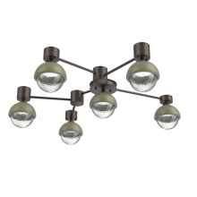 Hammerton SMB0093-H6-FB-C-L1-GE - Cabochon Flush Mount Wall Sconce Flat Bronze