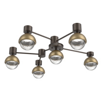 Hammerton SMB0093-H6-FB-C-L3-GB - Cabochon Flush Mount Wall Sconce Flat Bronze