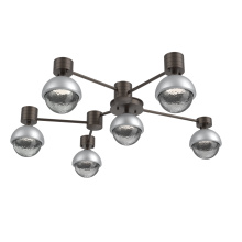 Hammerton SMB0093-H6-FB-S-L1-CS - Cabochon Flush Mount Wall Sconce Flat Bronze