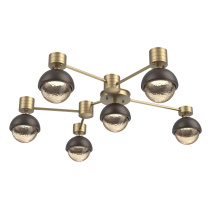 Hammerton SMB0093-H6-GB-A-L1-FB - Cabochon Flush Mount Wall Sconce Gilded Brass