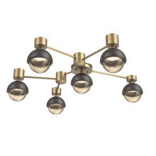 Hammerton SMB0093-H6-GB-A-L3-GP - Cabochon Flush Mount Wall Sconce Gilded Brass