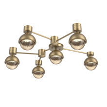 Hammerton SMB0093-H6-GB-A-L3-MS - Cabochon Flush Mount Wall Sconce Gilded Brass