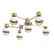 Hammerton SMB0093-H6-GB-A-L3-WI - Cabochon Flush Mount Wall Sconce Gilded Brass