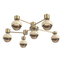 Hammerton SMB0093-H6-GB-B-L3-TR - Cabochon Flush Mount Wall Sconce Gilded Brass