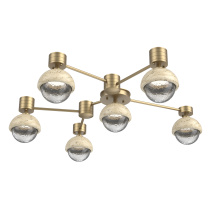 Hammerton SMB0093-H6-GB-C-L1-TR - Cabochon Flush Mount Wall Sconce Gilded Brass